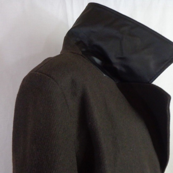 Women's Natalie Double-Breasted Coat Brown 12 WOOL - Picture 7 of 8